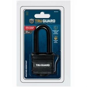 Keyed Padlock, Laminated Steel, All-Weather Cover, 1-9/16-In.