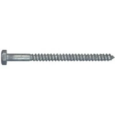 Hex Head Lag Bolt, Galvanized Steel, 3/8 x 4 In., 50-Ct.