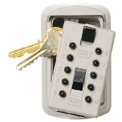 Lock Box Key Safe, Screw Mount, Push Button Access