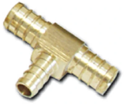 PEX Pipe Tee, Lead-Free Brass, 1/2 x 1/2 x 3/4 In. Barb