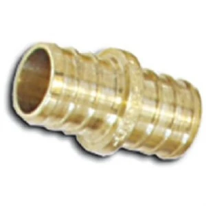 PEX Pipe Coupling, Lead-Free, 3/4 In. Brass Barb x 3/4 In.