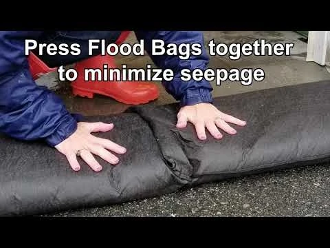 Flood Barrier Fabric, Black, 6-In. x 17-Ft.