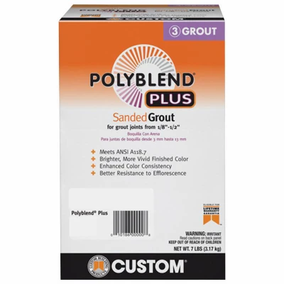 Polyblend Plus Sanded Grout, Bright White, 7 Lb.