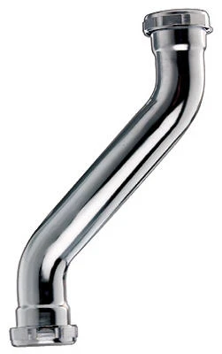 Double Offset Drain Trap, Chrome Plated, 22 Gauge, 1-1/4 x 1-1/4-In.