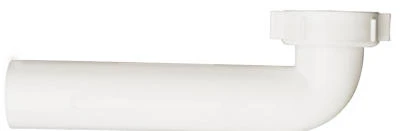 Direct Connect Waste Arm Drain Pipe, White Plastic, 1-1/2 x 7-In.