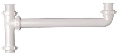 Masterwaste Drain End Outlet, White Plastic, 1-1/2 x 16-In.