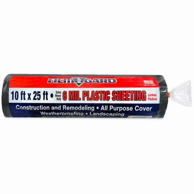 Polyethylene Sheeting, Black, 6-Mil,10 x 25-Ft.