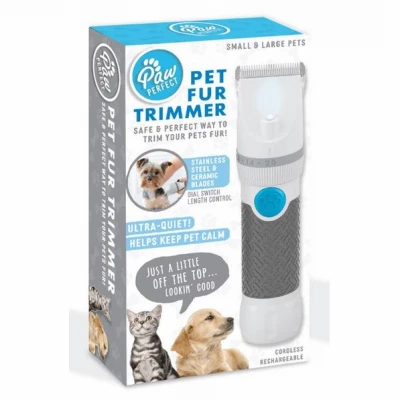 Rechargeable Pet Fur and Hair Trimmer, Low Noise