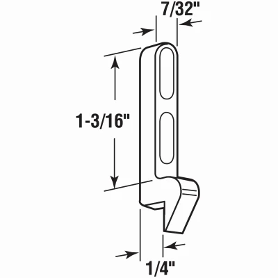 Screen Door Latch Strike, Diecast, 2-Pk.