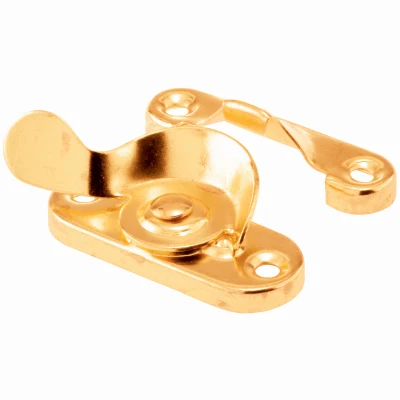 Sash Window Lock, Brass Finished Steel, 2-Pk.