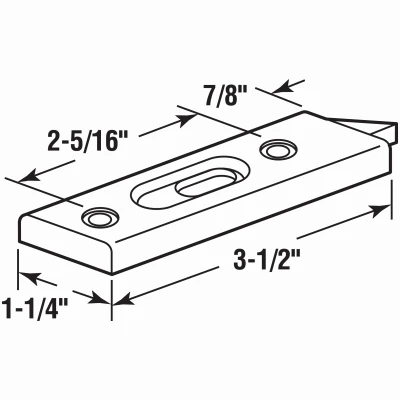 Tilt Latch, Spring-Loaded, Black Plastic, 2-1/16 In. Hole Centers, 2-Pk.
