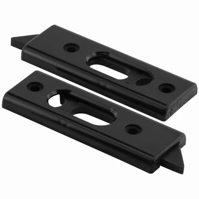 Tilt Latch, Spring-Loaded, Black Plastic, 2-1/16 In. Hole Centers, 2-Pk.