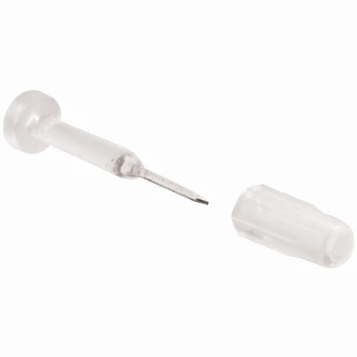 Window Grid Retainer Pin, Clear Plastic, 6-Pk.