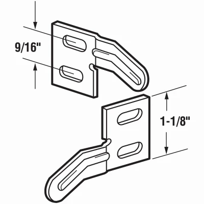 Bi-Fold Door Surface Aligners, Universal, Handed, 2-Pk.