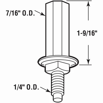 Bi-Fold Door Bottom Pivot, Steel,, 2-Pk.