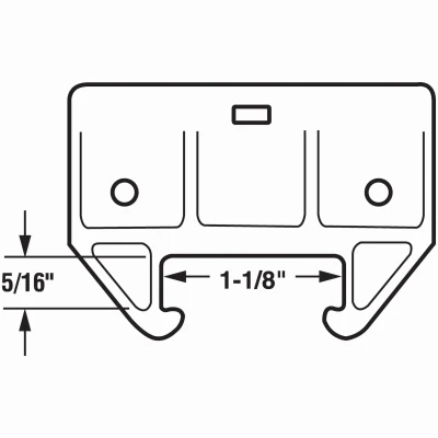 Drawer Track Guide Kit, Green Plastic, For 1-1/8 x 9/32 In. Track, 2-Pk.