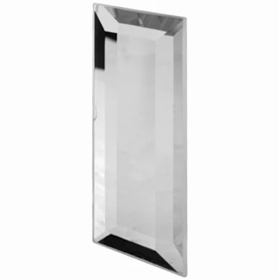 Mirror Finish Sliding Door Pulls, Self Adhesive, 1-1/4 x 3 In., 2-Pk.