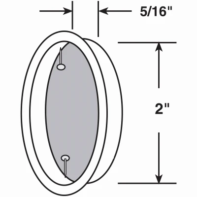 Closet Door Finger Pull, Classic Bronze, 2 In. Round, 2-Pk.