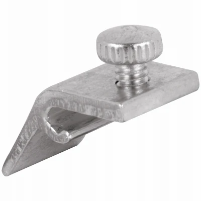Deep Reach Storm Door Panel Clip, Aluminum, 7/16 In., 8-Pk.