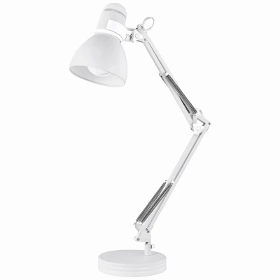 Architect Desk Lamp, Matte White Finish, 28-In. Swing Arm