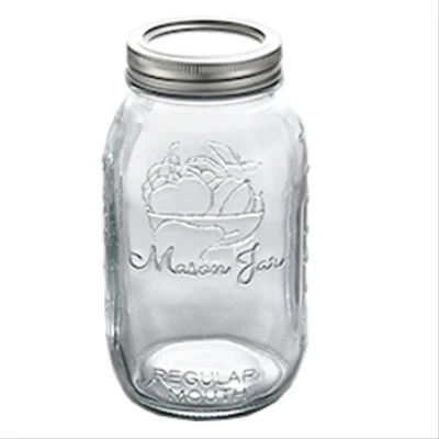 Canning Jars, Glass, Regular Mouth, Quart., 12-Pk.