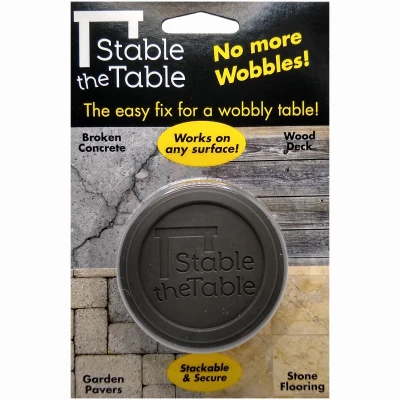 Table Wobble Fixer, Gray, Round, 4-Pk.
