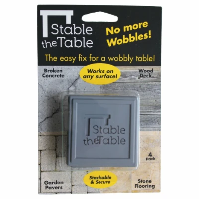 Table Wobble Fixer, Gray, Square, 4-Pk.