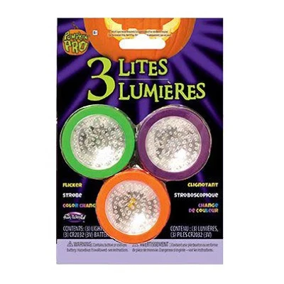 Pumpkin 3 Light Set For Halloween Decorations - Festive Outdoor Lighting