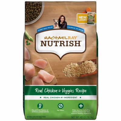 Dry Dog Food, Real Chicken & Veggies Recipe, 40 Lb. Bag