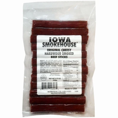Hardwood Smoked Beef Sticks, Cheesy Original, 8.75-oz.