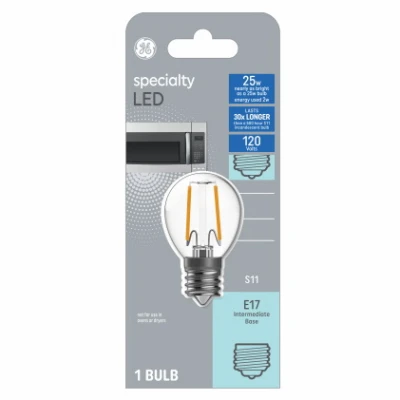 Led Light Bulb S11 Shape Intermediate Base 190 Lumens 2 Watt Non-dimmable