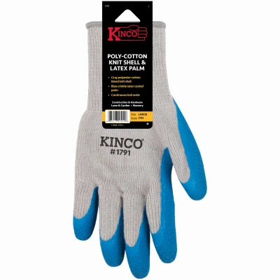 Large Rubber Palm Work Gloves With Knit Liner - Model C3000l