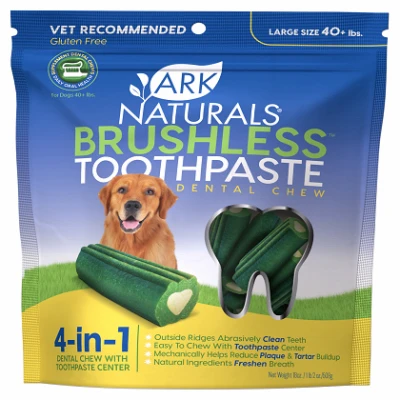 Brushless Toothpaste Dental Chews For Large Dogs, 18 Oz.