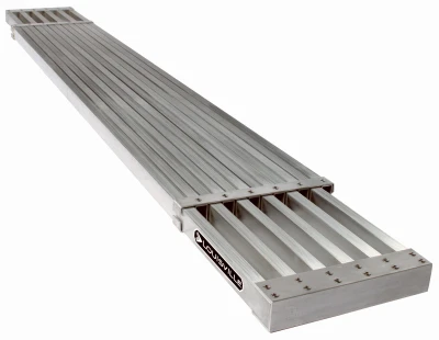 Aluminum Expanding Plank Ladder with 250 Pound Duty Rating, Adjustable Length 8 Feet to 13 Feet