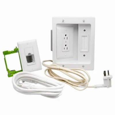 Pass & Seymour In-Wall TV Connection Kit, Power and Cable Management