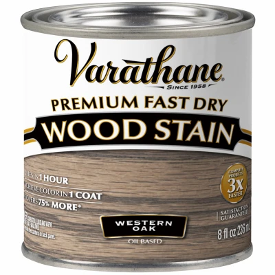 Fast Dry Interior Wood Stain, Oil Base, Western Oak, 1/2 Pt.