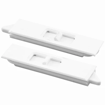 Spring-Loaded Window Tilt Latch, White Plastic, Snap-In, 2-Pk.