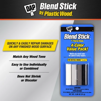Plastic Wood Blend Sticks, 4 Neutral Color Sticks