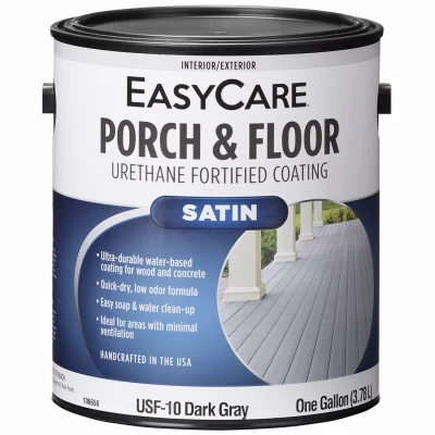 Porch and Floor Exterior Satin Coating Urethane Fortified Dark Gray 1 Gallon