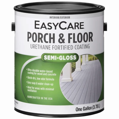 Porch and Floor Exterior Semi-Gloss Coating Urethane Fortified Light Gray 1 Gallon