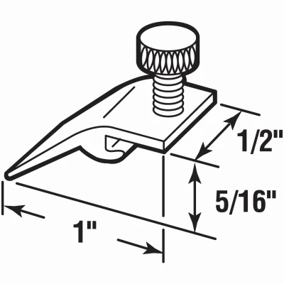 Storm Door Panel Clips, Aluminum, 5/16 In., 8-Pk.
