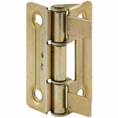 Bi-Fold Door Hinges, Brass Plated, 2-Pk.