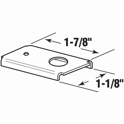 Bi-Fold Door Repair Bracket, Top or Bottom Mount, For Wood Doors, 2-Pk.