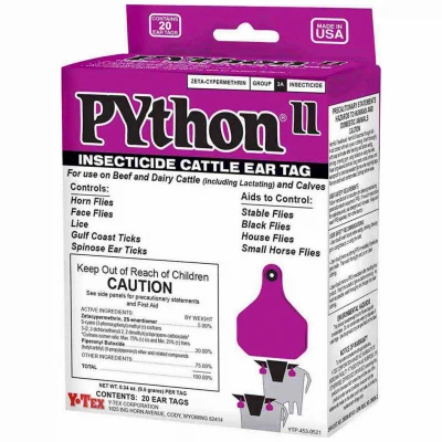 Insecticide Cattle Ear Tags, 20-Pk.