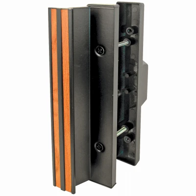 Mortise Style Sliding Patio Door Handle, Black Diecast, 3-15/16 In.