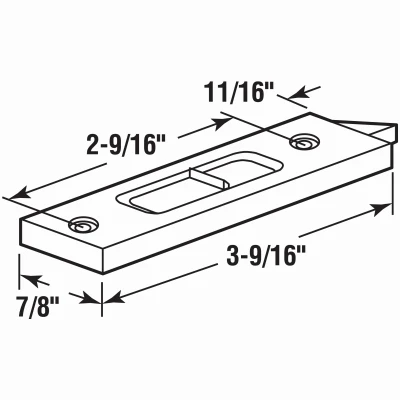 F 2671 2-pack White Vinyl Sliding Window Tilt Latches, 2-9/16 In. Hole Center