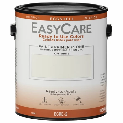 Ready To Use Interior Paint & Primer, Eggshell Acrylic Latex, Off White, 1 Gallon