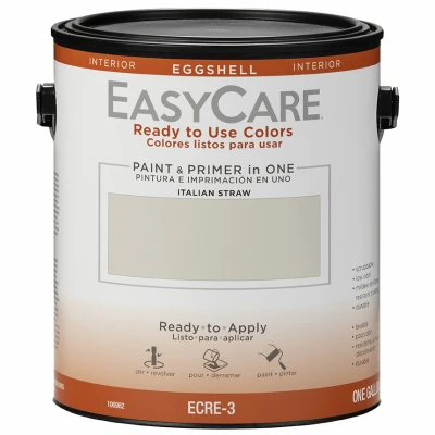 Ready To Use Interior Paint & Primer, Eggshell Acrylic Latex, Italian Straw, 1 Gallon