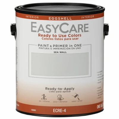 Ready To Use Interior Paint & Primer, Eggshell Acrylic Latex, Sea Wall, 1 Gallon