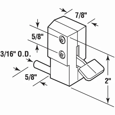 Step-On Sliding Patio Door Lock Aluminum Durable Security Accessory